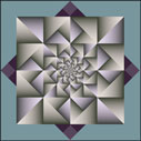 Abstrakt geometrische Bildkomposition "Geometrische Abstraktionquot;, geometrisch abstrakte digitale Kunst, gestaltet mit dem Computer von Karin Kuhlmann.