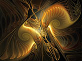 Fraktalbild "Harmonie", Fraktal mit Spiralen. Digitale Kunst und Mathematik.